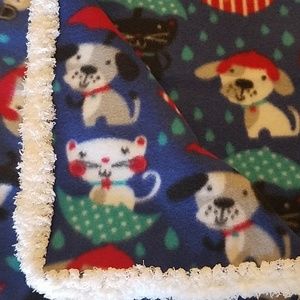 Adorable soft fleece baby blanket, never been used